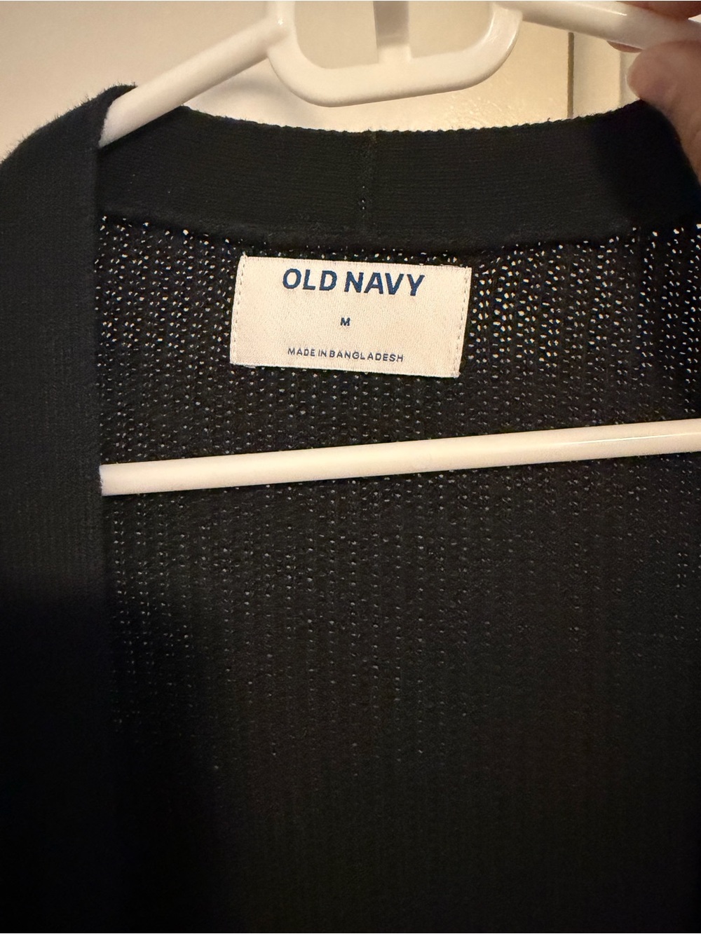 Old Navy Black Open-Weave Knit Cardigan - Picture 2 of 3